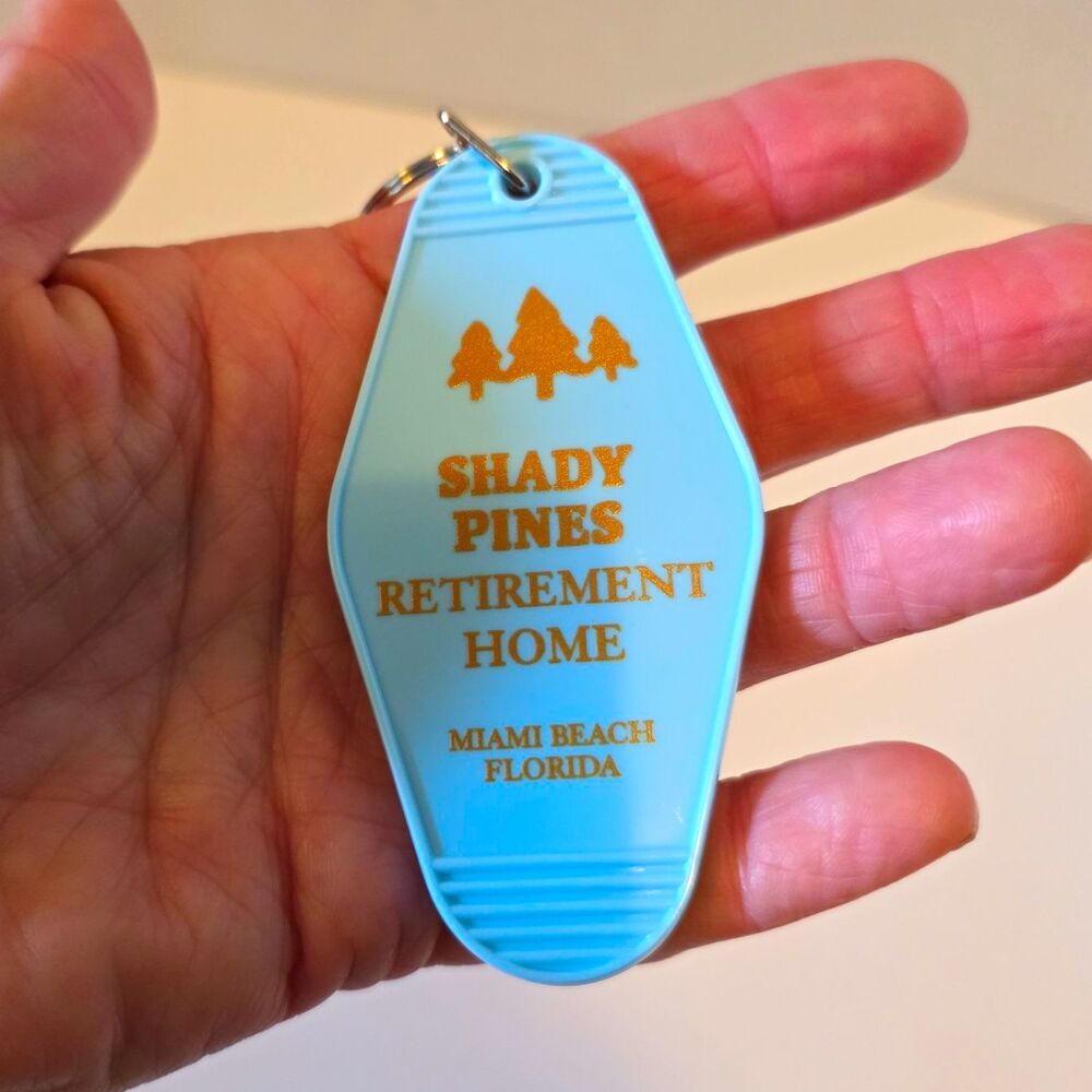 Shady Pines Miami Beach FL Plastic Keychain Lot of 3 Detachable Keyring